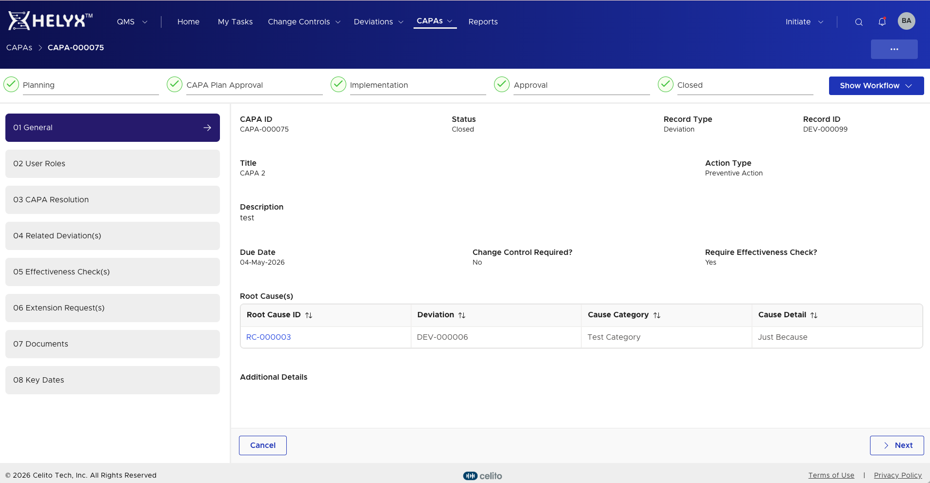 CAPA deviation and change control integration